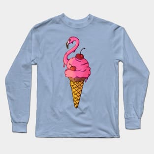 Great Flamingo Ice Cream Long Sleeve T-Shirt